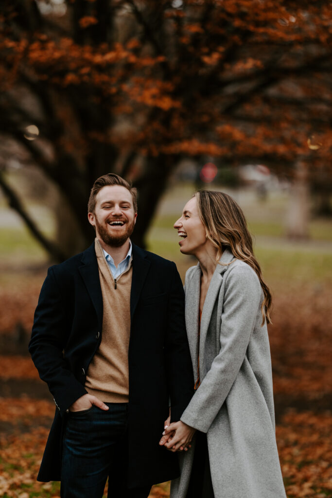 Engagement photos in The Commons in Boston Massachusetts