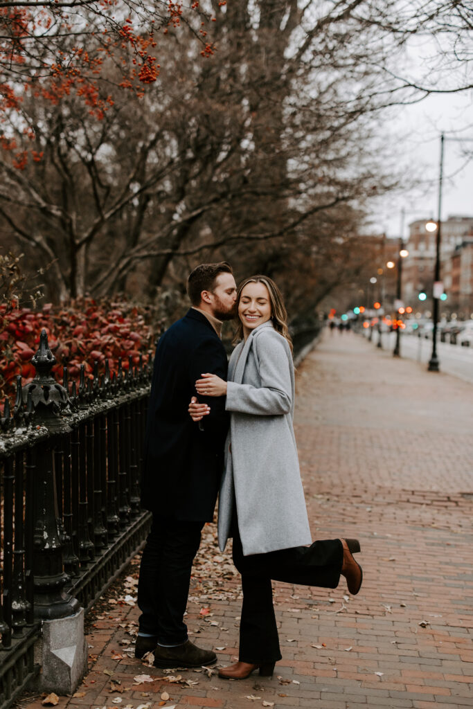Engagement photos in The Commons in Boston Massachusetts