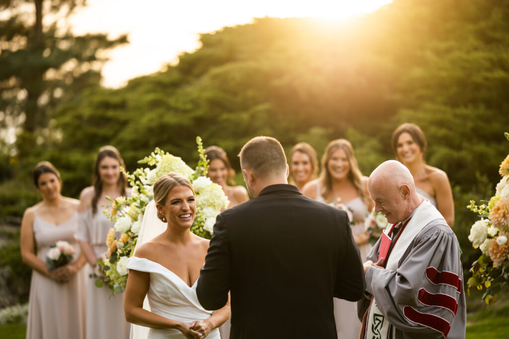 Wedding ceremony at Wentworth By the Sea Country Club wedding venue in New Hampshire