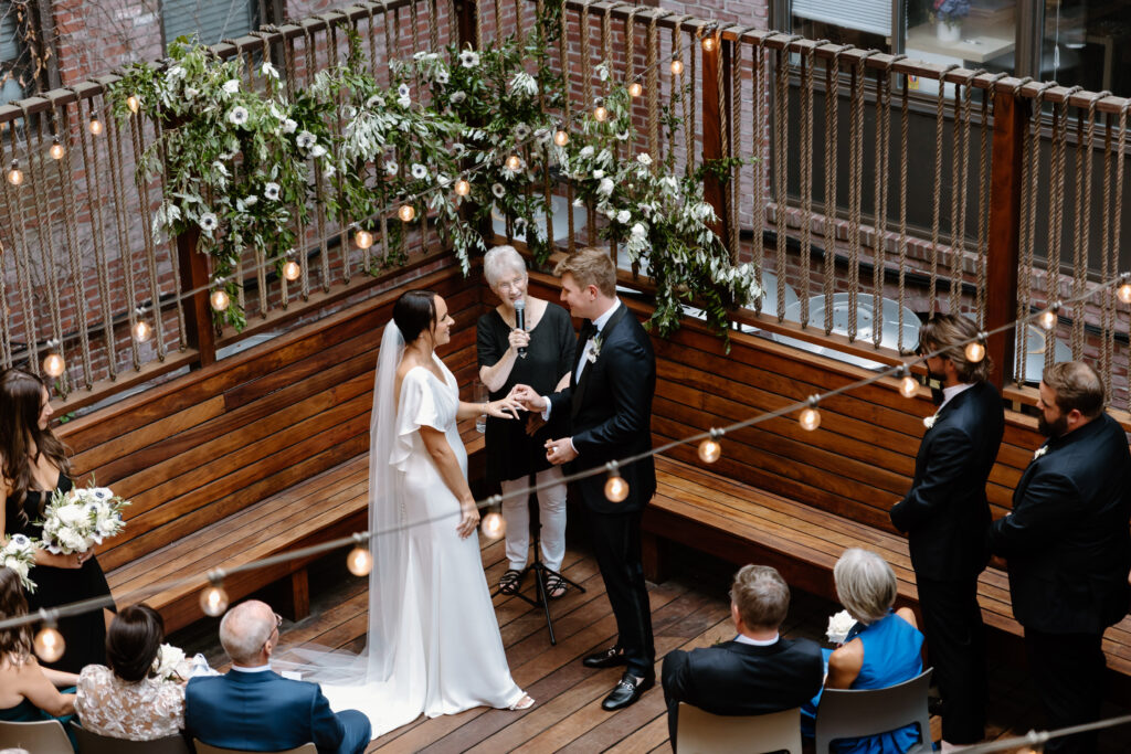 Wedding ceremony at SRV Boston, Massachusetts