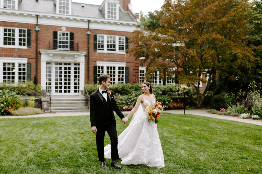 Bride and groom wedding photos at The Bradley Estate in Canton, MA