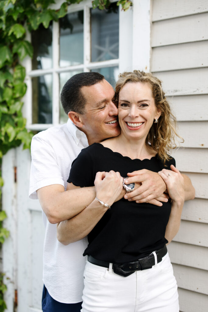 Summer coastal engagement session in Rockport, Massachusetts. Boston and New England Wedding Photographer