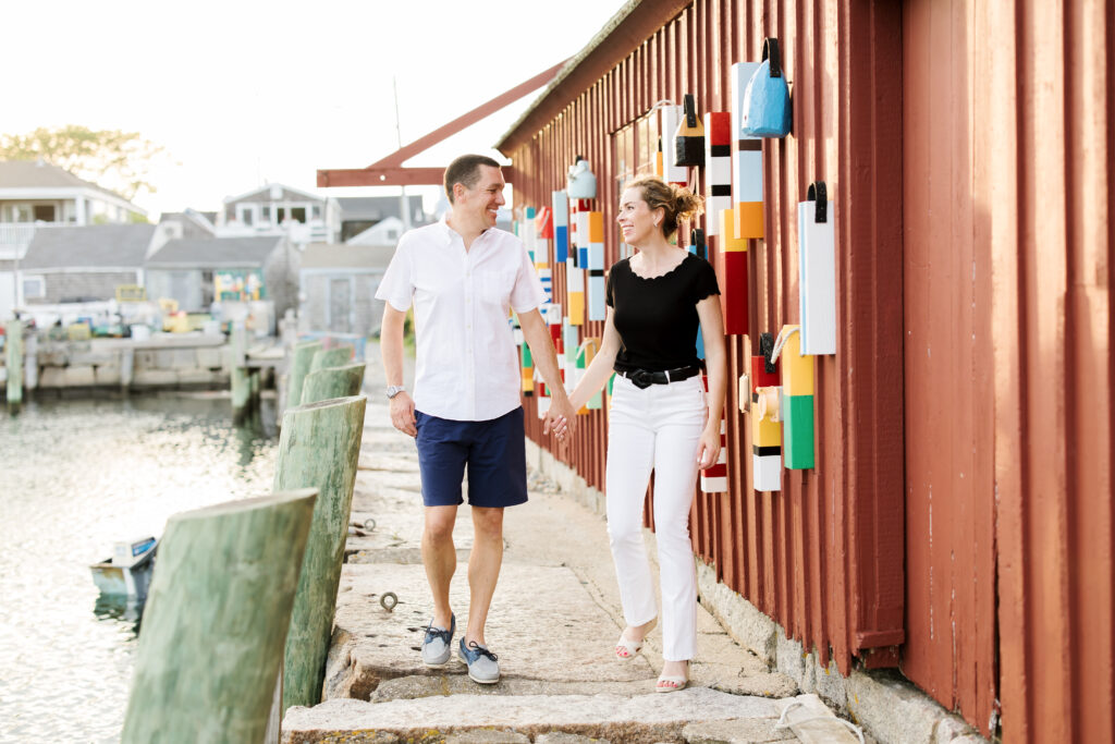 Massachusetts engagement session in coastal Rockport, MA. New England and Boston wedding and engagement photographer