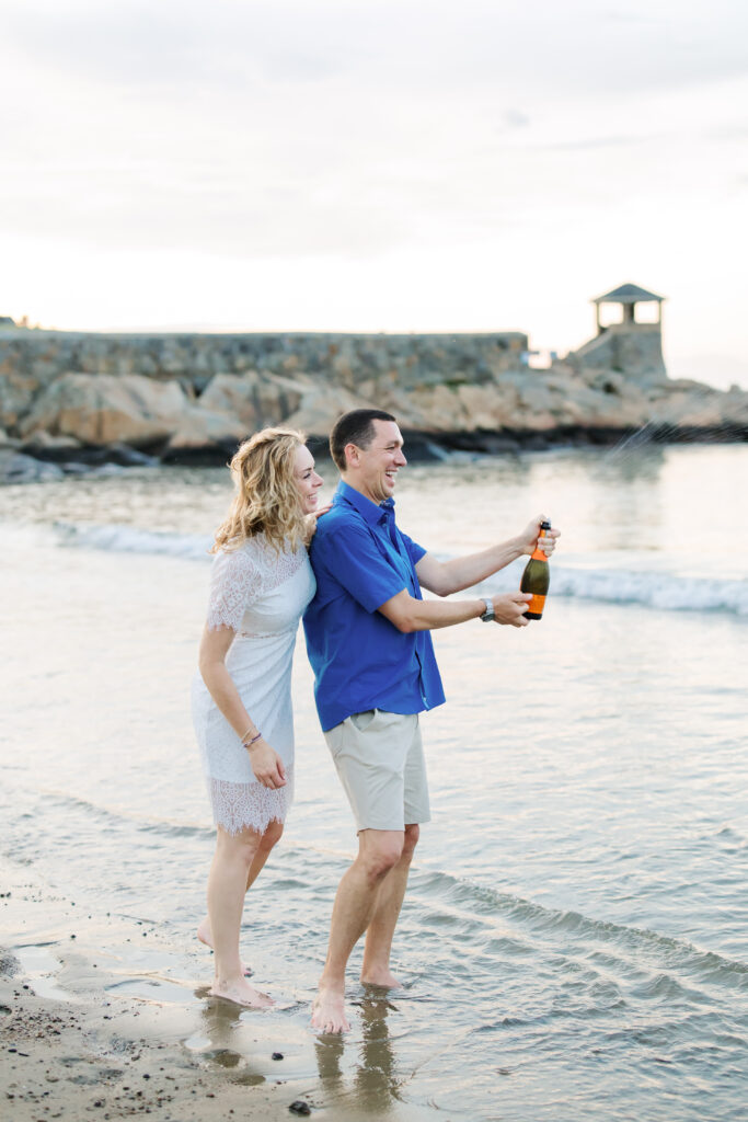 Boston beach engagement photos, Massachusetts wedding and engagement photographer