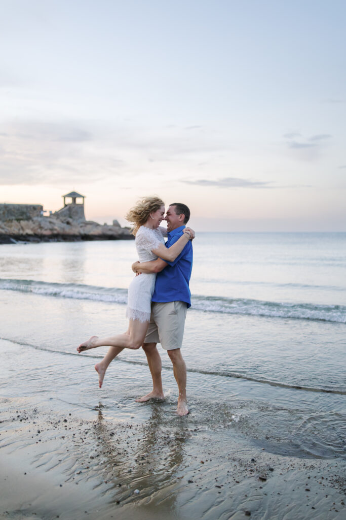 Rockport, Massachusetts beach engagement photos, Massachusetts wedding and engagement photographer