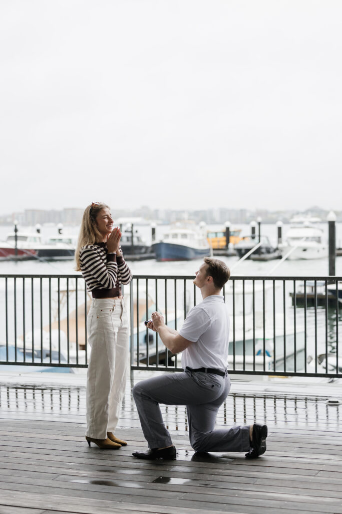 Boston Seaport surprise proposal photos