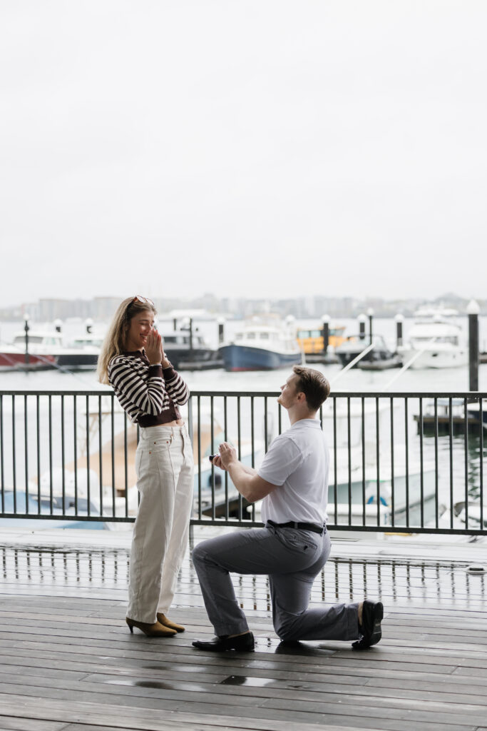Boston Seaport surprise proposal photos