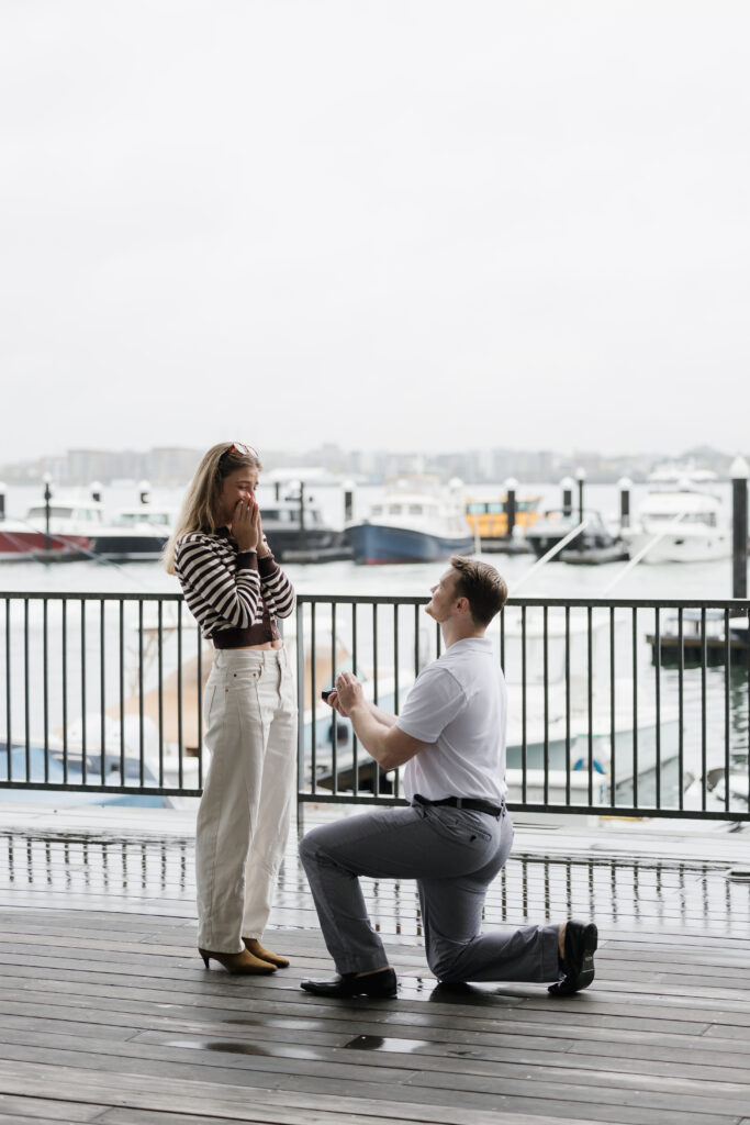 Boston Seaport surprise proposal photos