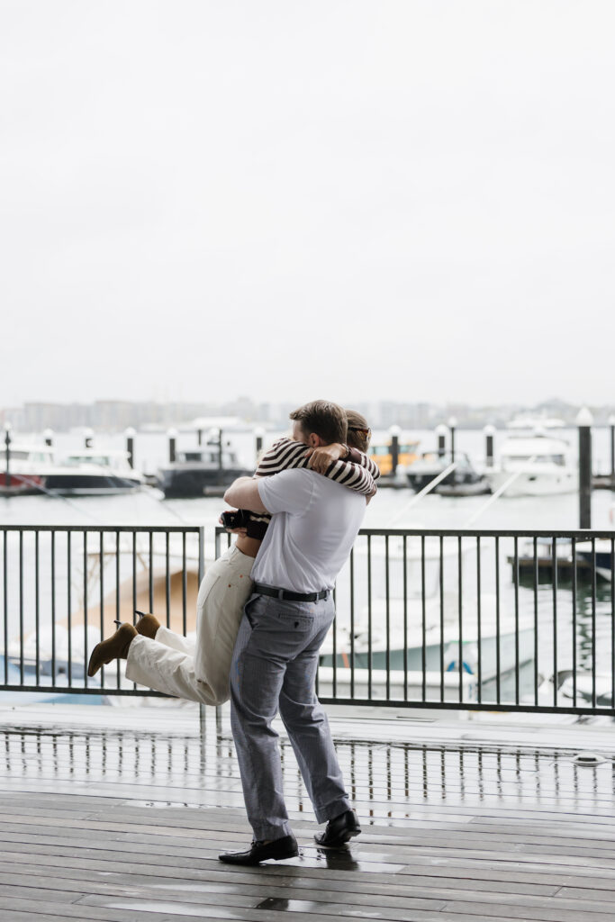 Boston Seaport surprise proposal photos