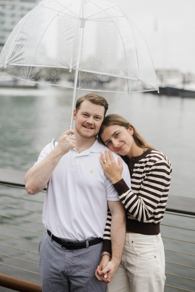 Boston engagement photos after proposal in Seaport