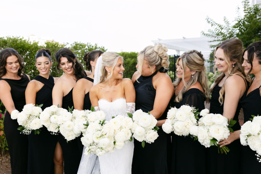 Bridal party photos at The Dune at Wychmere Beach Club wedding venue