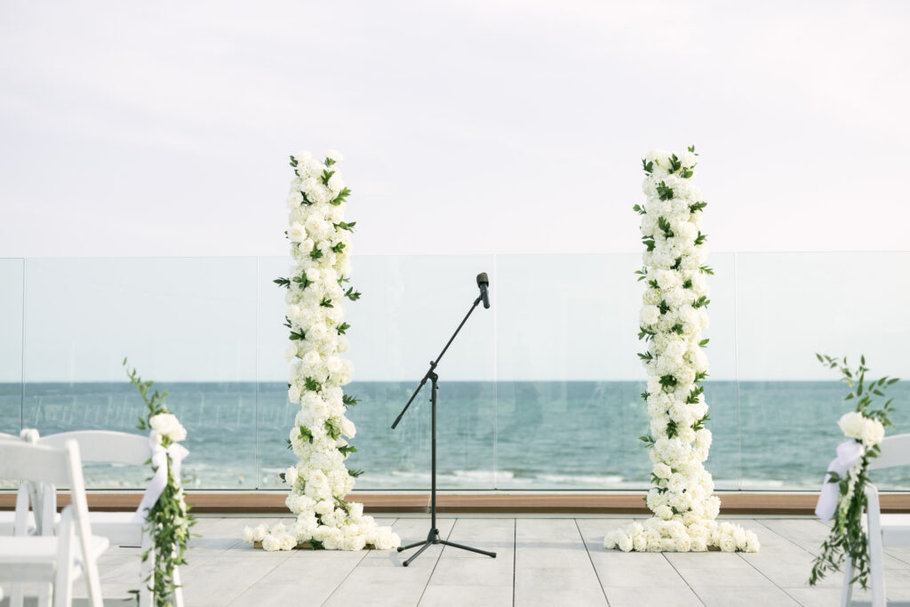 Wychmere Beach Club wedding venue, Harwich Port Cape Cod, The Dune ceremony details