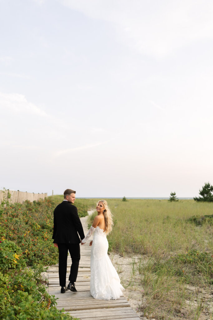 Golden hour beach photos at Wychmere Beach Club in Harwich Port, Massachusettes