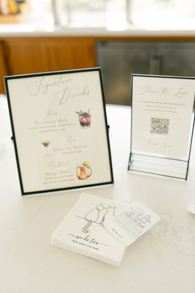 Cocktail hour space at The Dune at Wychmere Beach Club wedding venue on Cape Cod