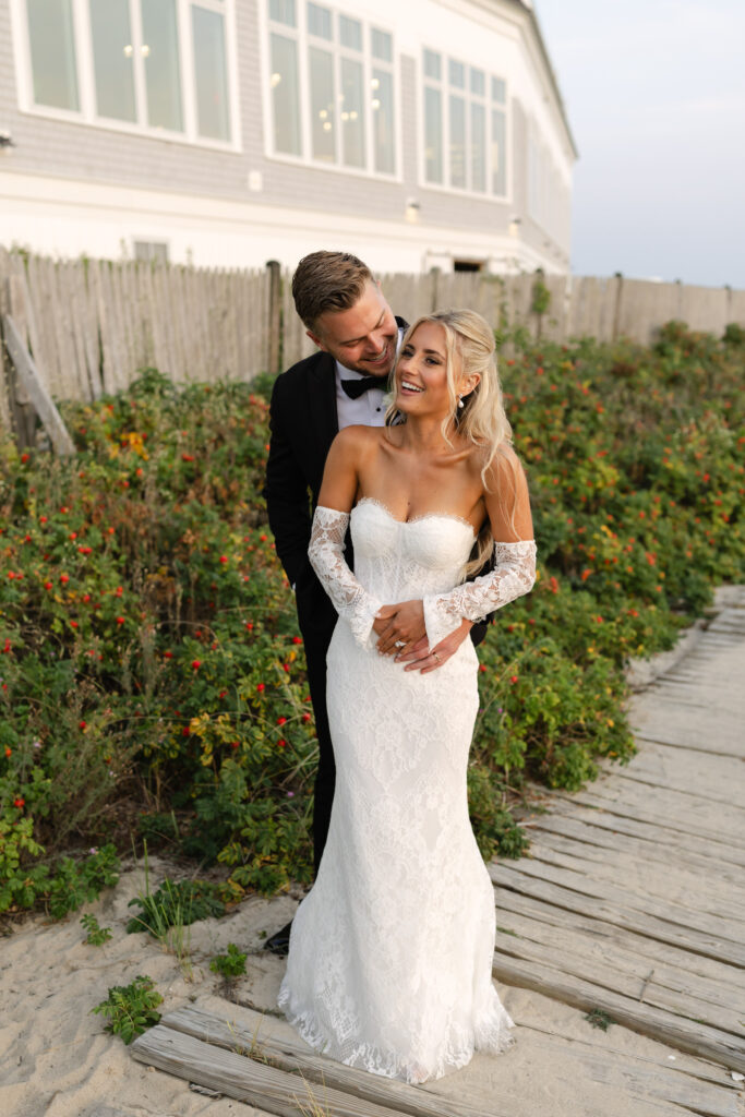 Golden hour beach photos at Wychmere Beach Club in Harwich Port, Massachusettes