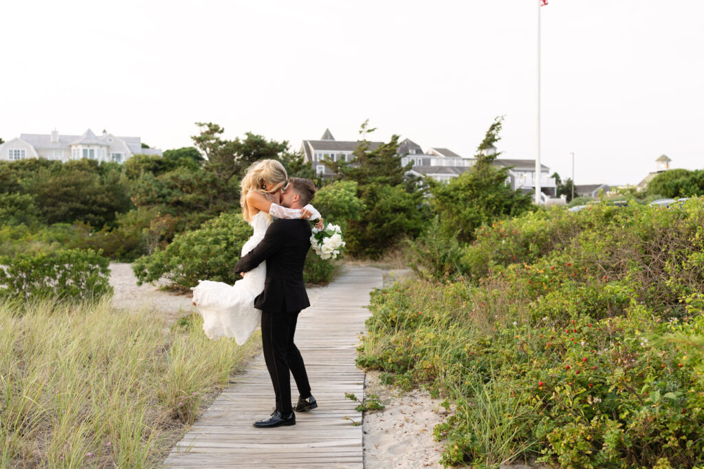 Golden hour beach photos at Wychmere Beach Club in Harwich Port, Massachusettes