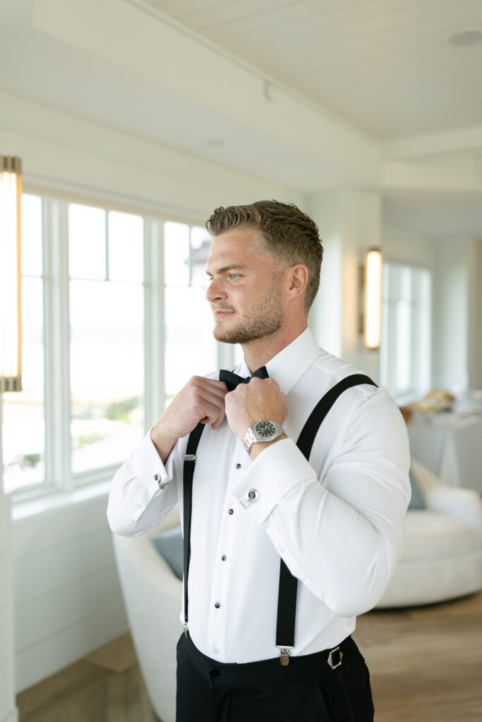 Getting ready photos at The Dune at Wychmere Beach Club wedding venue