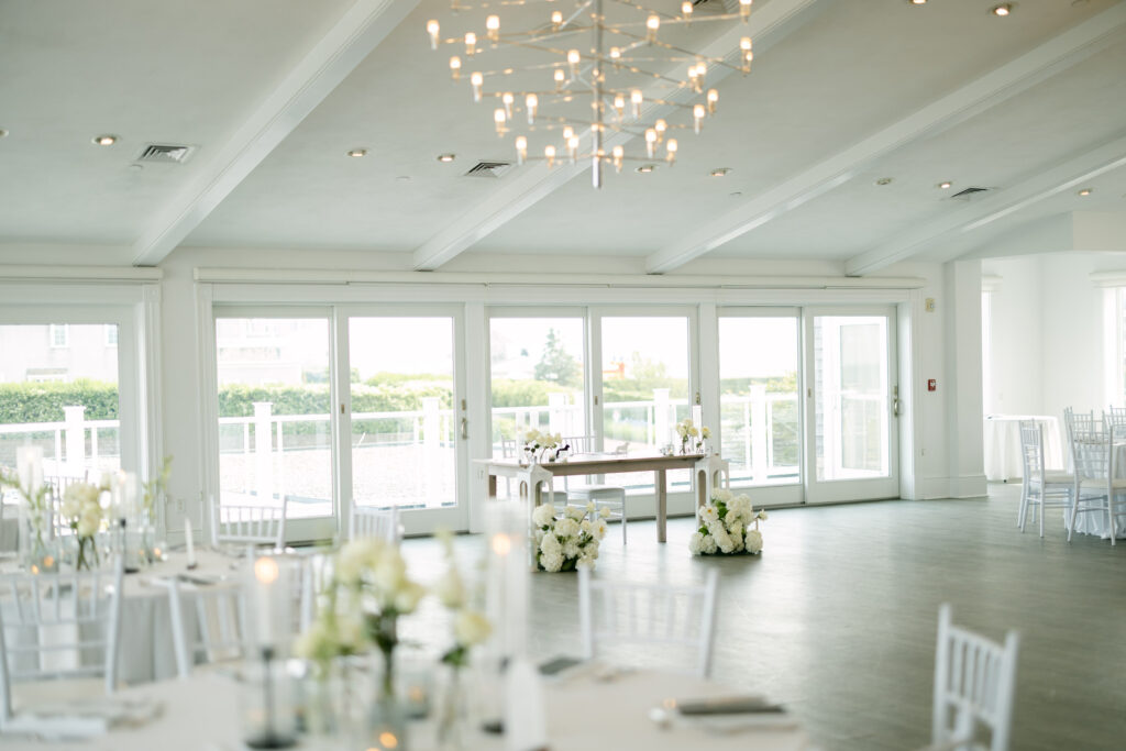 The Ocean room reception space at Wychmere Beach Club wedding venue on Cape Cod