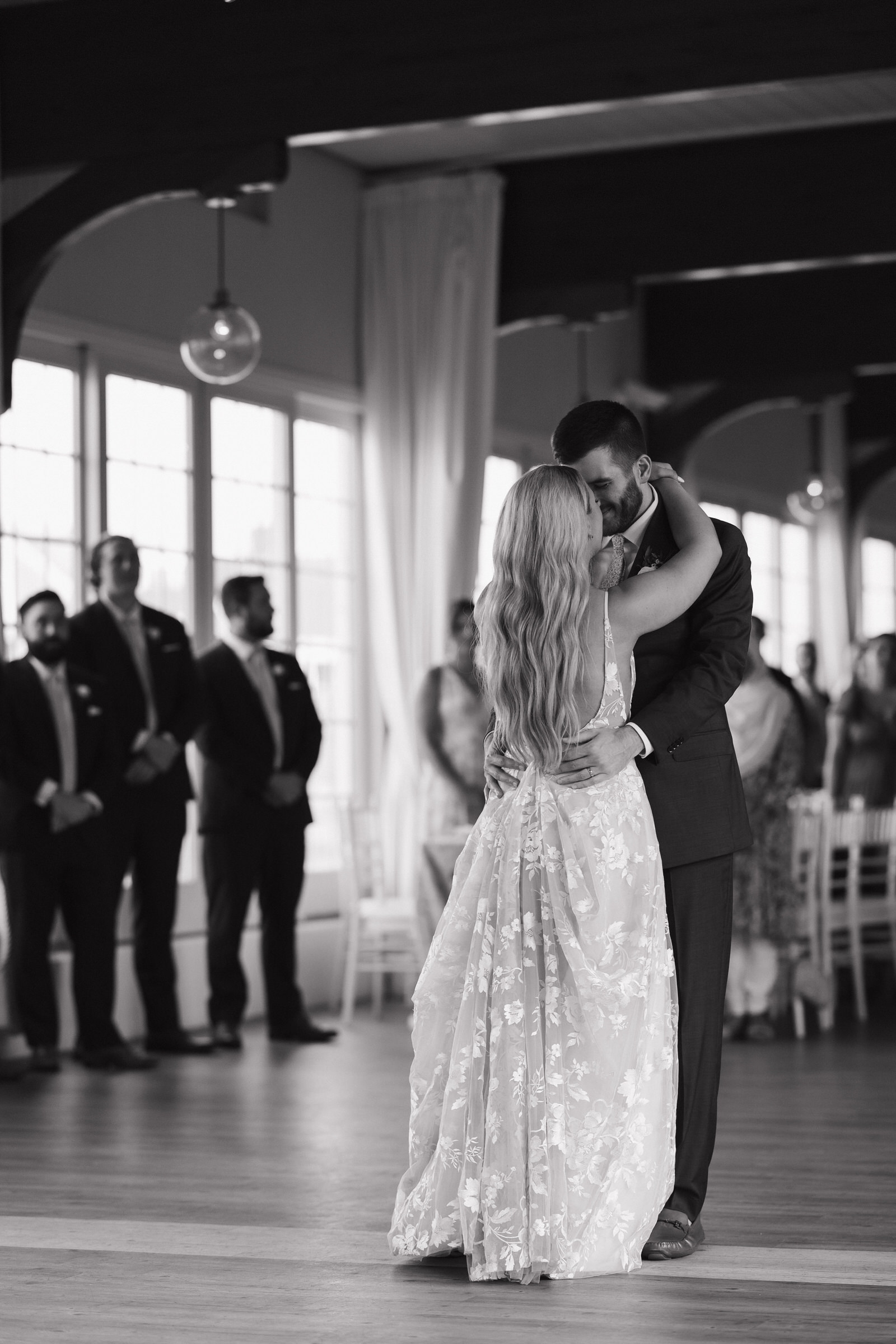 Reception at The Harbor Room wedding venue at Wychmere Beach Club on Cape Cod