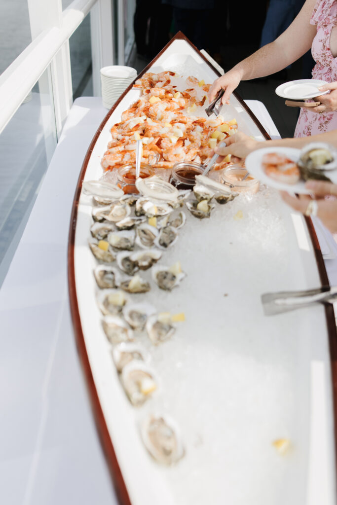 Cocktail hour at Wychmere Beach Club wedding venue in Harwich Port, Cape Cod