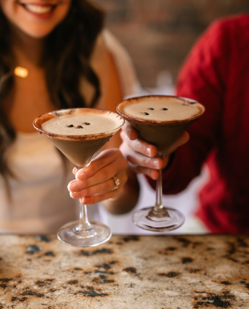 Couple cheers espresso martini in Boston