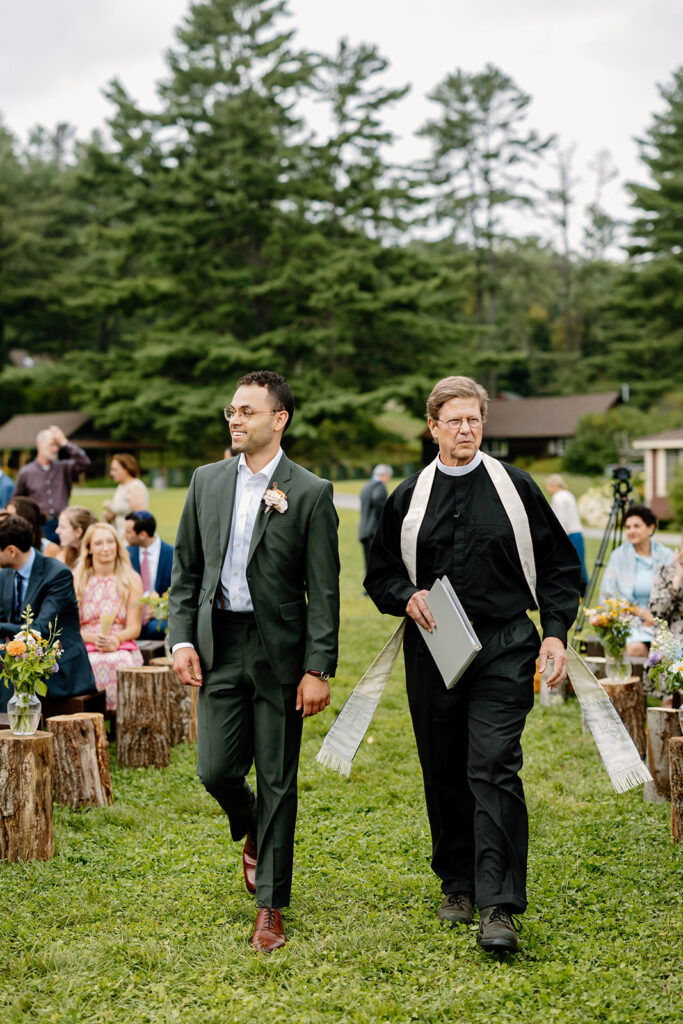 Wedding ceremony at Ogontz White Mountain Resort, New Hampshire Wedding Photographer