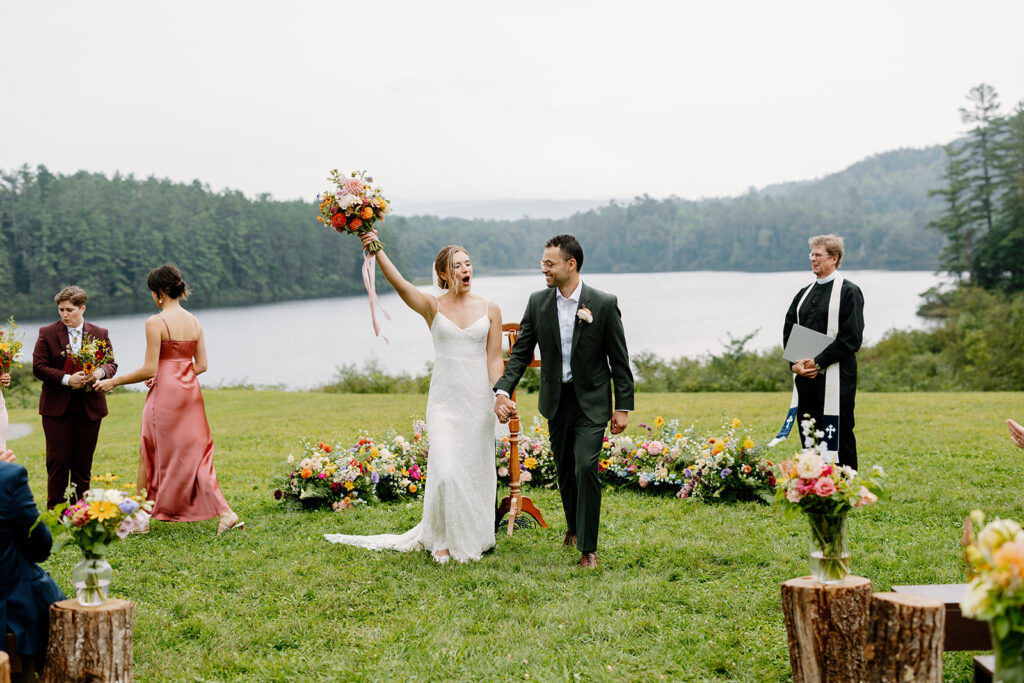 Wedding ceremony at Ogontz White Mountain Resort, New Hampshire Wedding Photographer