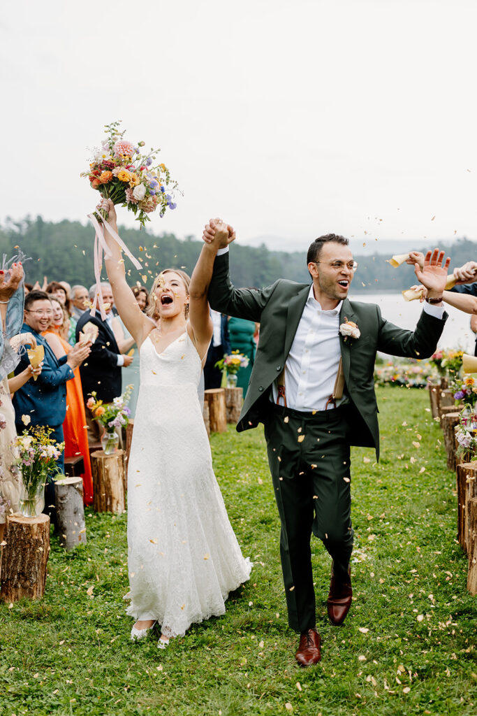 Wedding ceremony at Ogontz White Mountain Resort, New Hampshire Wedding Photographer
