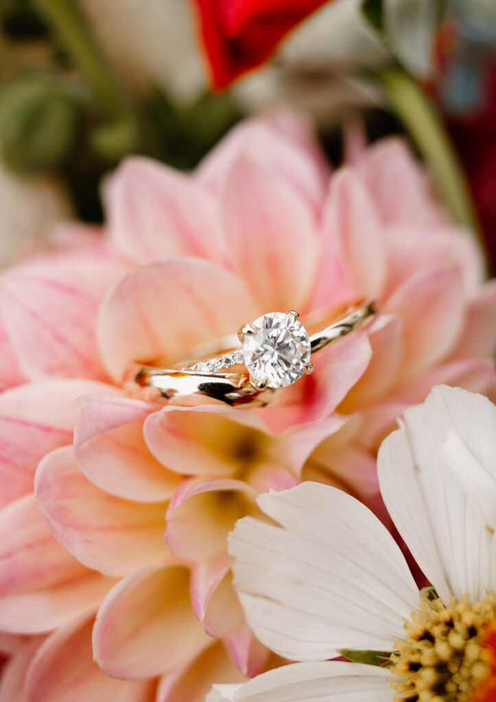 Wedding rings detail shot, NH wedding photographer