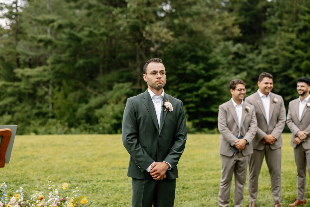 Wedding ceremony at Ogontz White Mountain Resort, New Hampshire Wedding Photographer