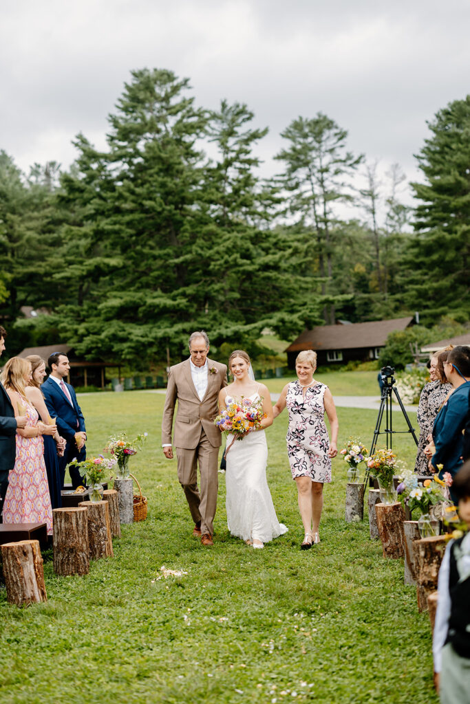 Wedding ceremony at Ogontz White Mountain Resort, New Hampshire Wedding Photographer