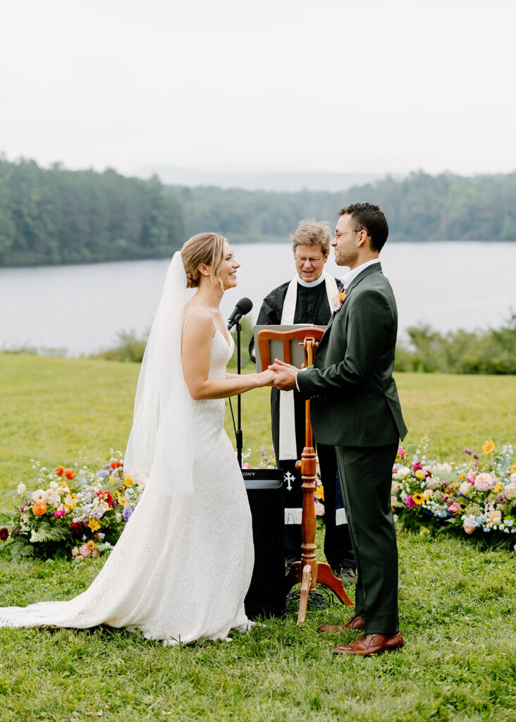 Wedding ceremony at Ogontz White Mountain Resort, New Hampshire Wedding Photographer