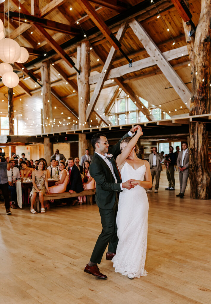 Summer wedding reception at Ogontz White Mountain Resort in New Hampshire, NH Wedding Photographer