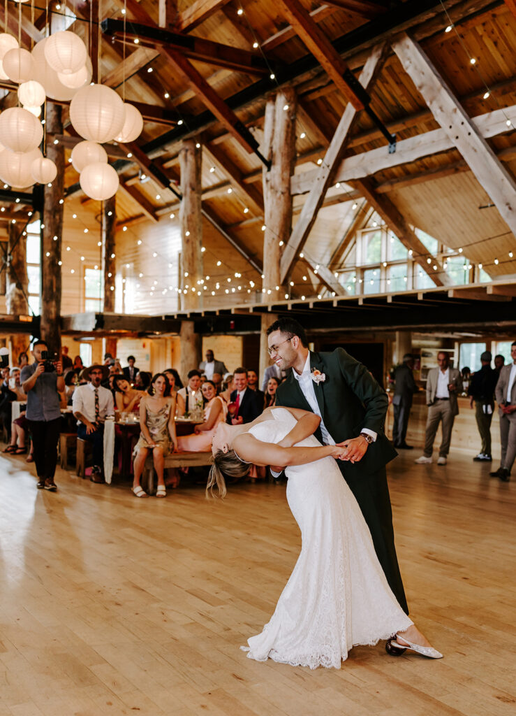 Summer wedding reception at Ogontz White Mountain Resort in New Hampshire, NH Wedding Photographer