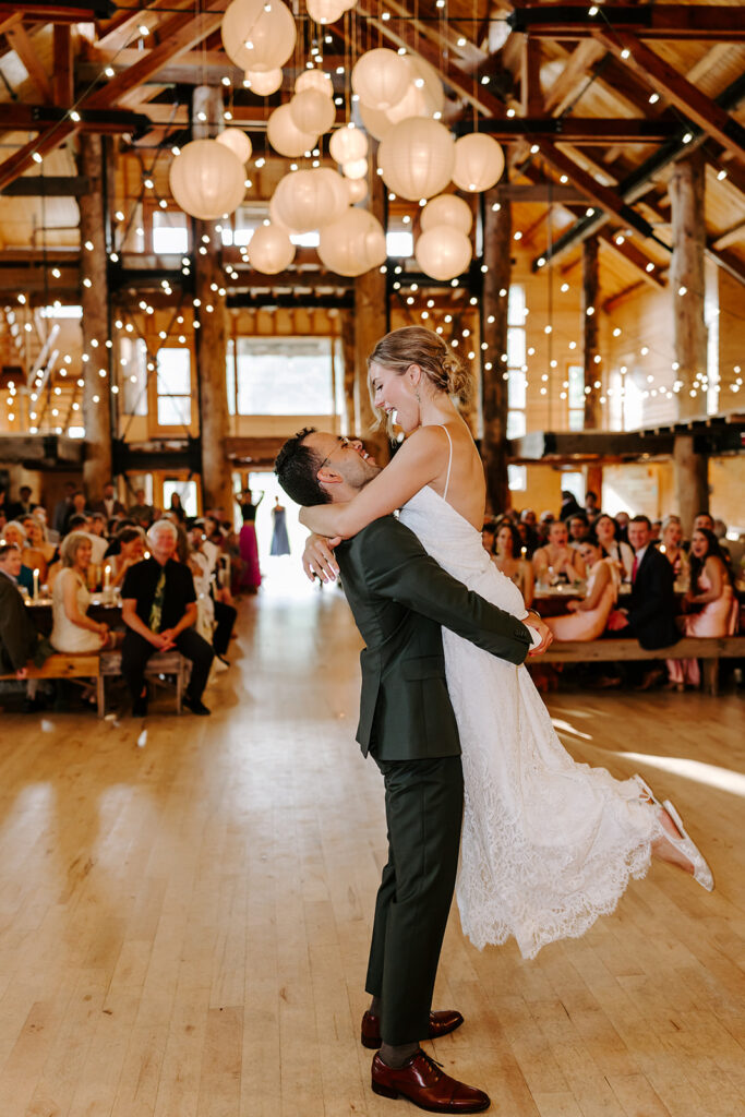 Summer wedding reception at Ogontz White Mountain Resort in New Hampshire, NH Wedding Photographer