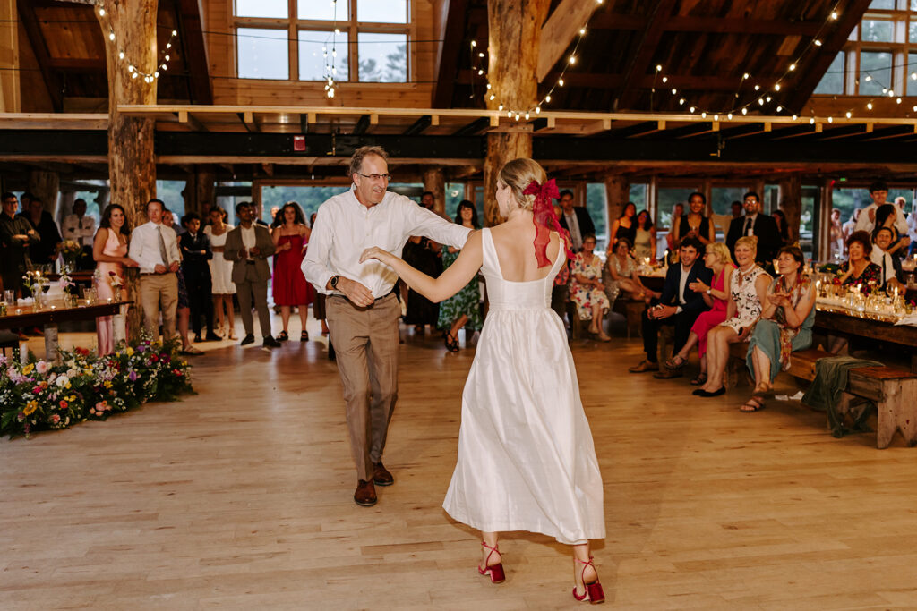 Summer wedding reception at Ogontz White Mountain Resort in New Hampshire, NH Wedding Photographer