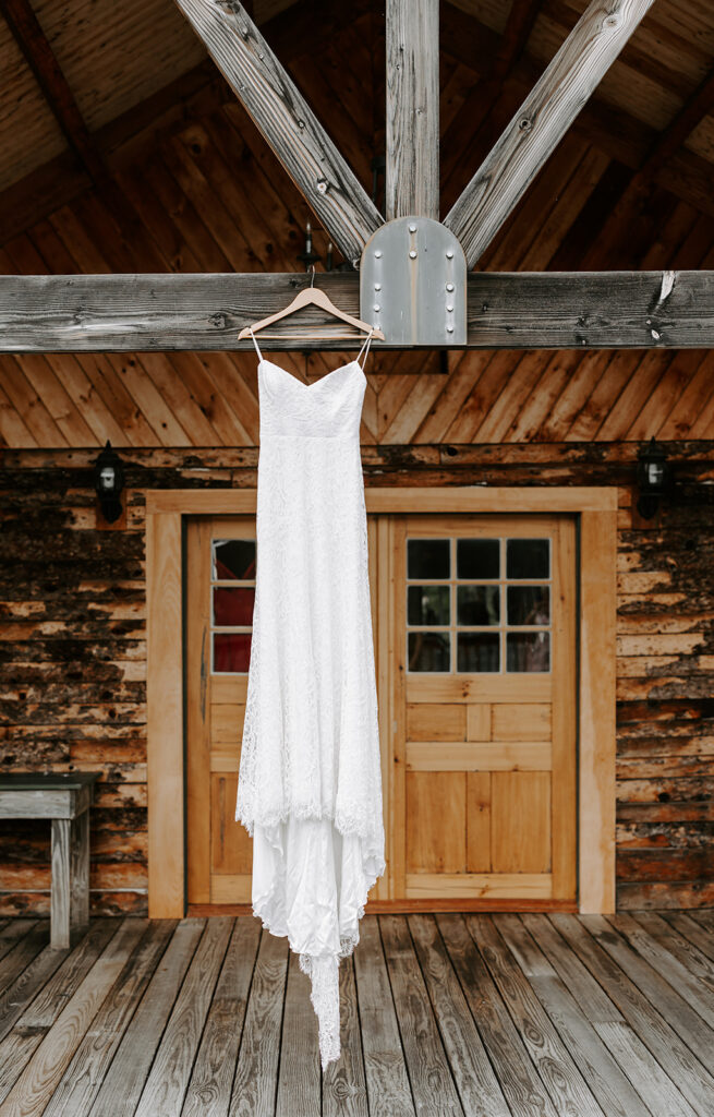 Wedding dress at Ogontz White Mountain Resort