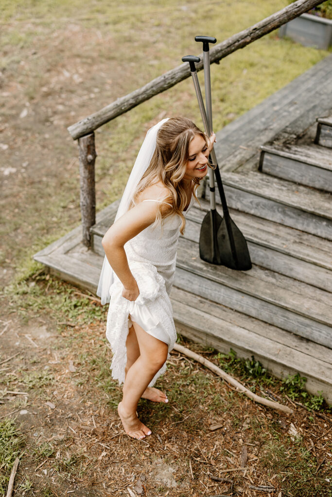 Outdoor wedding portraits at Ogontz White Mountain Resort in New Hampshire, New England wedding photographer